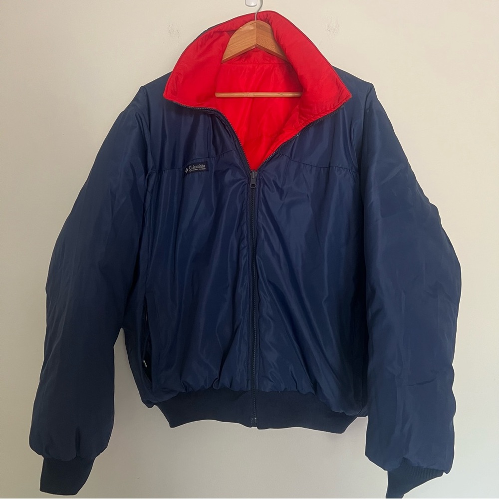 Columbia Vintage Reversible Puffer Duck Down Winter Jacket Women’s Size Large